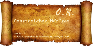 Oesztreicher Mózes névjegykártya